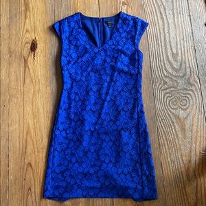 J Crew Floral Blue Dress // size 4